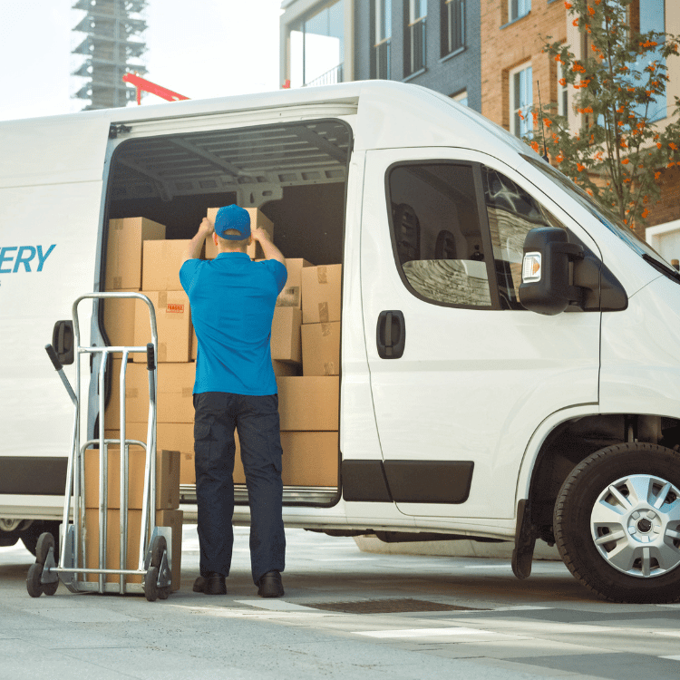 Remove parcel from van