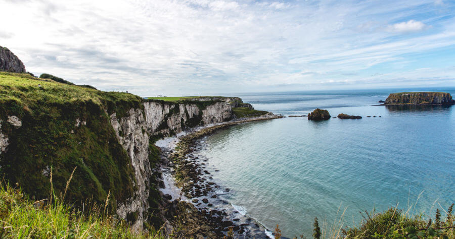 Coastal landscape view of Northern Ireland
